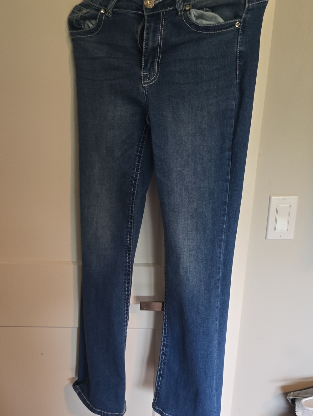 Wax Jean Women's Boot Cut Jeans in Medium Blue Wash